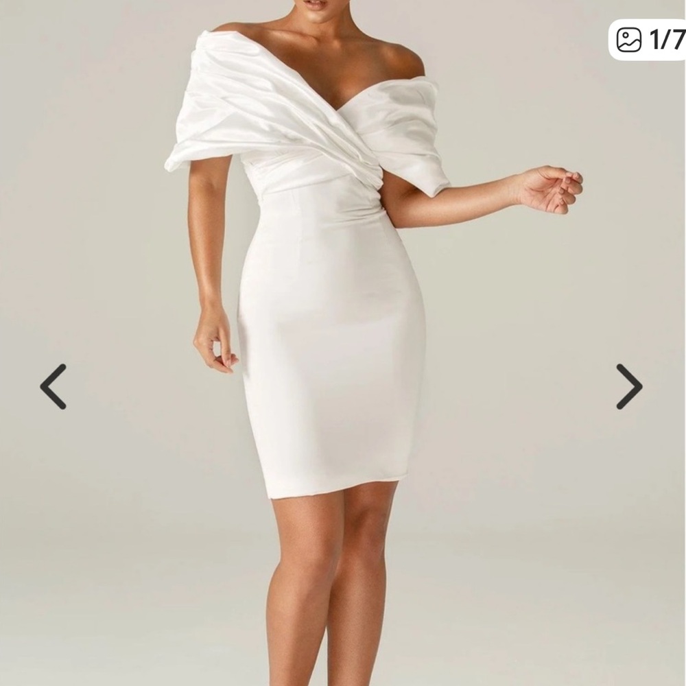 Elegant Off-Shoulder White Dress